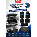 Solveks Hyundaı Accent Era 06-16 3D Model Uyumlu 3D Mavi Oto Paspas+ 3D Bagaj Havuzu Premium Set