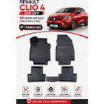 Solveks Renault Clio 4 2012-2019 Oto Paspas 5d Derin Havuzlu Araca Tam Uyumlu Premium Seri - Siyah
