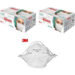 Soly Care 3 Katlı Telli Beyaz Meltblown Maske 100 Adet (2 Kutu) + 3m 9152 Ffp2 Maske 1 Adet