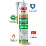Soma Fix Se280 Genel Amaçlı Silikon 280Ml - Şeffaf Silikon - Mutfak, Banyo Genel Sızdırmazlık İçin Yüksek Yapışma Performanslı Mastik