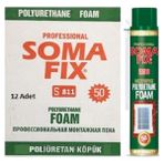 Somafix 12 Adet 750 ml- 850 Gr Poliüretan Köpük Çelik Kapı Pencere İzolasyon Montaj Dolgu Pu Köpük