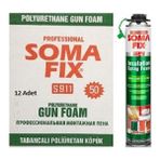 Somafix 12 Adet 850 ml Somafix Tabancalı Isı Ses Yalıtım Poliüretan Köpük S940