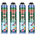 Somafix 4 Adet 750 ml - 940 gr Mantolama Poliüretan Köpük Tam Gramajlı Az Şişen Yapıştırma Izolasyon Pu Köpük