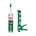 Somafix Şeffaf Montaj Kit Hızlı Şok Clear Bond Yapıştırıcısı Dolap Toplama Silikonu ve Silikon Tabancası Seti - 1 Adet