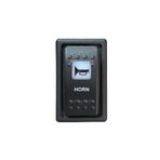 SomayStore Tekne Korna Butonu Yaylı Plastik Çerçeveli 12/24v 52x27mm