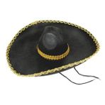 Sombrero Meksika Şapkası Mariachi Altın Şeritli Yetişkin Boy