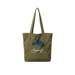 Something Minimal Tasarım Shopper Kumaş Çanta, Fermuarlı, Geniş İç Hacimli, 30x30 cm, Çift Saplı, Modern Stil (Haki)