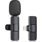 Somic Profesyonel Kablosuz Yaka Mikrofonu iPhone Ipad, Plug-Play 2.4g Ultra Düşük Gecikme-Dahili Gürültü Azaltma Çip Yaka Mikrofon Röportaj, Podcast, Vlog, Youtube - Siyah
