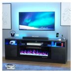 Şömine TV Sehpası, Electric Fireplace TV Stand Entertainment Center TV Stand Electric Fireplace-Living Room Cabinet With Storage Elektrikli Şömine