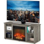 Şömine TV Sehpası, Fireplace Entertainment Center TV Stand With Open Storage For TV Elektrikli Şömine