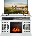 Şömine TV Sehpası, TV'ler için Elektrikli Şömine TV Sehpası Şömine Uzaktan Şömine TV Sehpası Elektrikli Şömine(Beyaz)