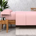 SomniHome Sabana yatak 180 cm – 4 parçalı ayarlanabilir çarşaf seti, mikrofiber kalite, ekstra dokunuşa dayanıklı, tüm yıl boyunca yatak 180 cm, pembe