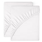 SomniHome Set 2 adet çarşaf çarşaf Elastica Ayarlanabilir Sabana Yatak 105 cm. Dokunmatik ekstra yumuşak dokunuş. Nefes alabilen ve dayanıklı çarşaflar. Beyaz