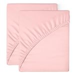 SomniHome Set 2 çarşaf çarşaf, polyester ekstra yumuşak. Sabana 90 cm yatak çarşafı Yumuşak dokunuş. Dayanıklı. Ayarlanabilir nefes alabilir. Pembe