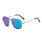 SOMOC Polarize Güneş Gözlüğü Erkek Güneş Gözlüğü Retro Klasik Vintage Polarize Gözlük UV400 Metal Çerçeve Koruma Klasik Güneş Gözlüğü Sürüş için SP-9380, yeşil-mavi, 1 PZ