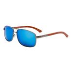 SOMOC Polarize Güneş Gözlüğü Erkek, Güneş Gözlüğü Retro Klasik Vintage Polarize Gözlük UV400 Metal Çerçeve Koruma Klasik Güneş Gözlüğü Sürüş için SP-9388, Mavi-titanyum, 1 PZ