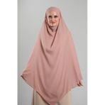 Somon Pratik Hazır Geçmeli Tesettür Eşarp Krep Bağcıklı Çift Katlı Sufle Hijab 2314 35