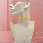 Somon Rengi Kadın Kadife Choker Kolye