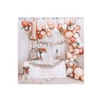 Somon Renk Rose Goldlu Balon Zincir Set, 1 54756546346