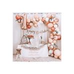 Somon Renk Rose Goldlu Balon Zincir Set, 8