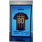 Son Vadi Ronaldinho Ac.Milan. Forma İmzalı Çerçeve Hediyelik 14X22 Cm
