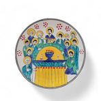 Son Yemek 25x25 cm El Boyama İznik Çini Tabak