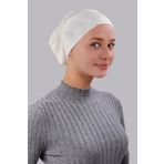 Sonbaharmoda Tesettür Boru Bone Önü Dikişsiz Hazır Pratik Geçmeli Düz Bonesi Pamuk Likralı Penye