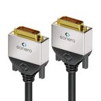 Sonero DVI kablosu Premium, 1,5 m, Dual Link, fiş/fiş, (24+1) siyah