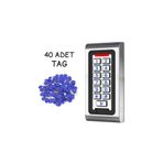 Sonex Rfıd Metal Kasa Şifreli Kapı Kartlı Geçiş Kontrol Sistemi - 40 Adet Proximity Anahtarlık