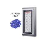 Sonex Rfıd Metal Kasa Şifreli Kapı Kartlı Kilidi - 40 Adet Proximity Anahtarlık
