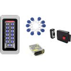 Sonex Rfıd Metal Şifreli Kapı Kilidi + Apartman Kapı Otomatı + Proximity Anahtarlık + Adaptör - Açık Siyah