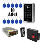 Sonex RFID Şifreli Kapı Kilidi - Manyetik Anahtar Seti ile 10 Adet Proximity Anahtarlık