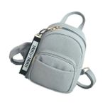 Songli Gri 18X9X24 cm Yeni Pu Deri Kadın Yumuşak Kadın Mini Sırt Çantası Okul Çantası Sevimli Öğrenci Açık Seyahat Sırt Çantası Mochila Mujer Kese Dos (Yurt Dışından) - Renkli