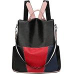 Songli SJB1014C2 Moda Kadın Sırt Çantası Yumuşak Deri Pu Açık Seyahat Bir Omuz Çift Amaçlı Rahat Hırsız Çanta Kadın (Yurt Dışından) - Renkli