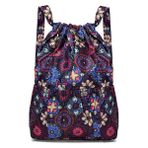Songli Stil 3 Retro Ipli Sırt Çantası Kadın Büyük Kapasiteli Naylon Katlanır Taşınabilir Alışveriş Çantası Açık Seyahat Omuz Çantası Paket Cep (Yurt Dışından) - Renkli
