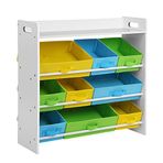 Songmics GKR31WT Beyaz Çerçeve 78x26.5x82.5 cm Çocuk Odası Oyuncak Kitaplık