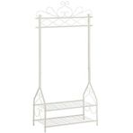 Songmics HSR07W Krem Beyaz 92x173x41 cm Klasik Tarzda Elbise Askılığı