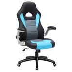 Songmics OBG28BU 70x70 cm Siyah Gri Mavi Oyuncu Sandalyesi