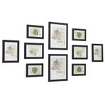 Songmics Resim Çerçevesi Seti 10'lu, 20 x 25 cm Boyutunda 2 Fotoğraf, 13 x 18 cm Boyutunda 4 Fotoğraf, 10 x 15 cm Boyutunda 4 Fotoğraf, Siyah