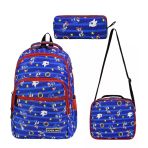 Sonic 3 Lü Set Okul Çantasi İlk Okul Beslenmeli Erkek