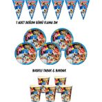 Sonic Boom Kirpi Sonic 40 Kişilik Tabak , Bardak , Flama Bayrak Doğum Günü Set