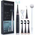 Sonic Dental Ultrasonik Diş Taşı Sökücü Elektrikli Diş Temizleyici Diş Temizleme Diş Beyazlatma - Siyah