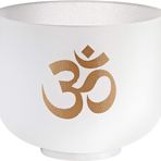 Sonic Energy Kristal Şarkı Kase - 8 inç Altın OM sembolü - 432 Hz Tuning, Not C # 5 - Meditasyon, Yoga, Ses İyileştirme İçin - Silikon Halka dahildir (CSB8OM)