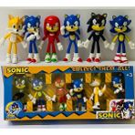 Sonic Kirpi 03 Açık Sarı 6'lı Figür Karakter Oyuncak Seti