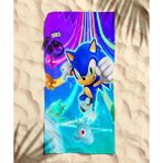 Sonic Power Temalı Plaj Havlusu Çok Renkli