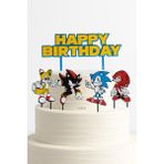 Sonic Temalı Doğum Günü Pasta Süsü Seti – (5 Parça)