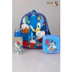 Sonic Yeni Sezon Lisanslı Tek Bölmeli Küçük Boy 32 Cm Anaokul Çantası, Beslenme Kabı Ve Trıtan Matar