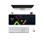 Sonictouch Geometrik Renkli Üçgen Desenler Gamer Oyuncu Dikişsiz Sıvı Geçirmez Klavye Mouse Pad 32X70cm