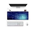 Sonictouch Mavi Geometri Tahtası Gamer Oyuncu Dikişsiz Sıvı Geçirmez Klavye Mouse Pad 32X70CM