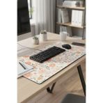 Sonictouch Nar Çiçeği Rüyası Dikişsiz Pürüzsüz Sıvı Geçirmez Xxl Gamer Ofis Klavye Mousepad 40X90cm